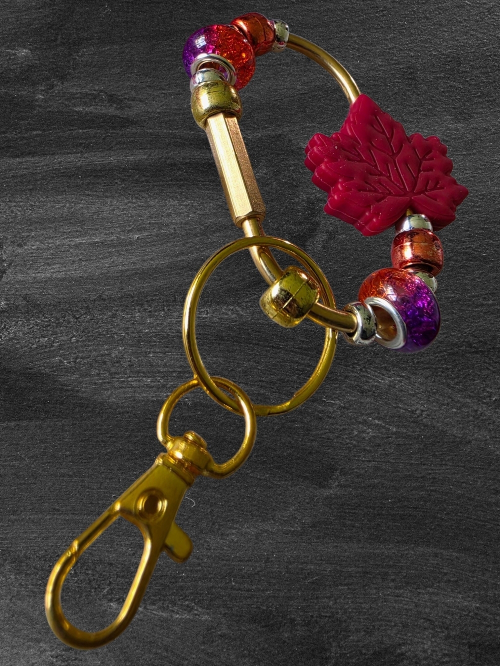 Maple Leaf Gold Keychain/ Bag Clip